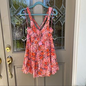 Free People Floral Pink Dress